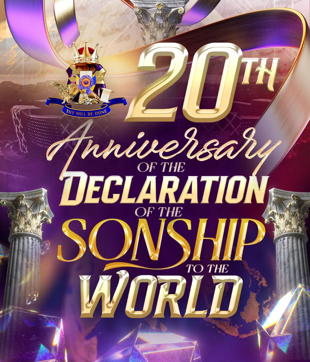 20 Years of Celebrating the Declaration of the Sonship to the World