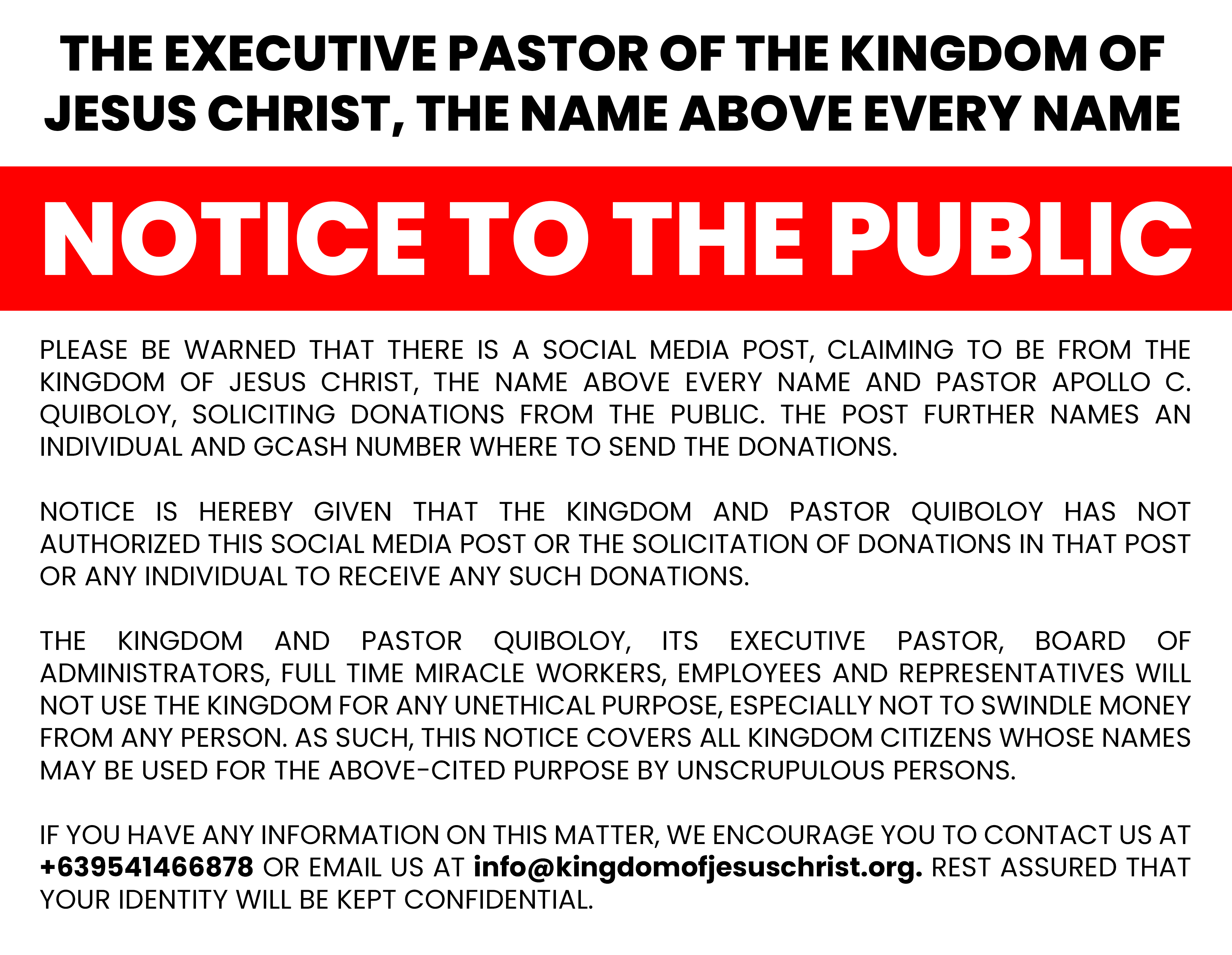notice to the public 3