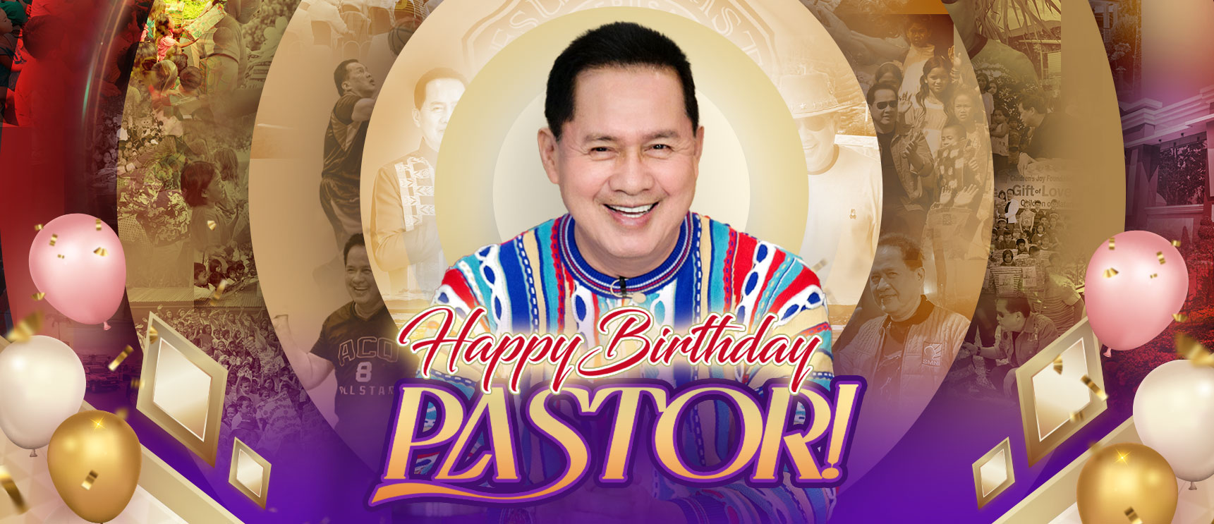 Happy Birthday Banner for Pastor April 25 2024 wide