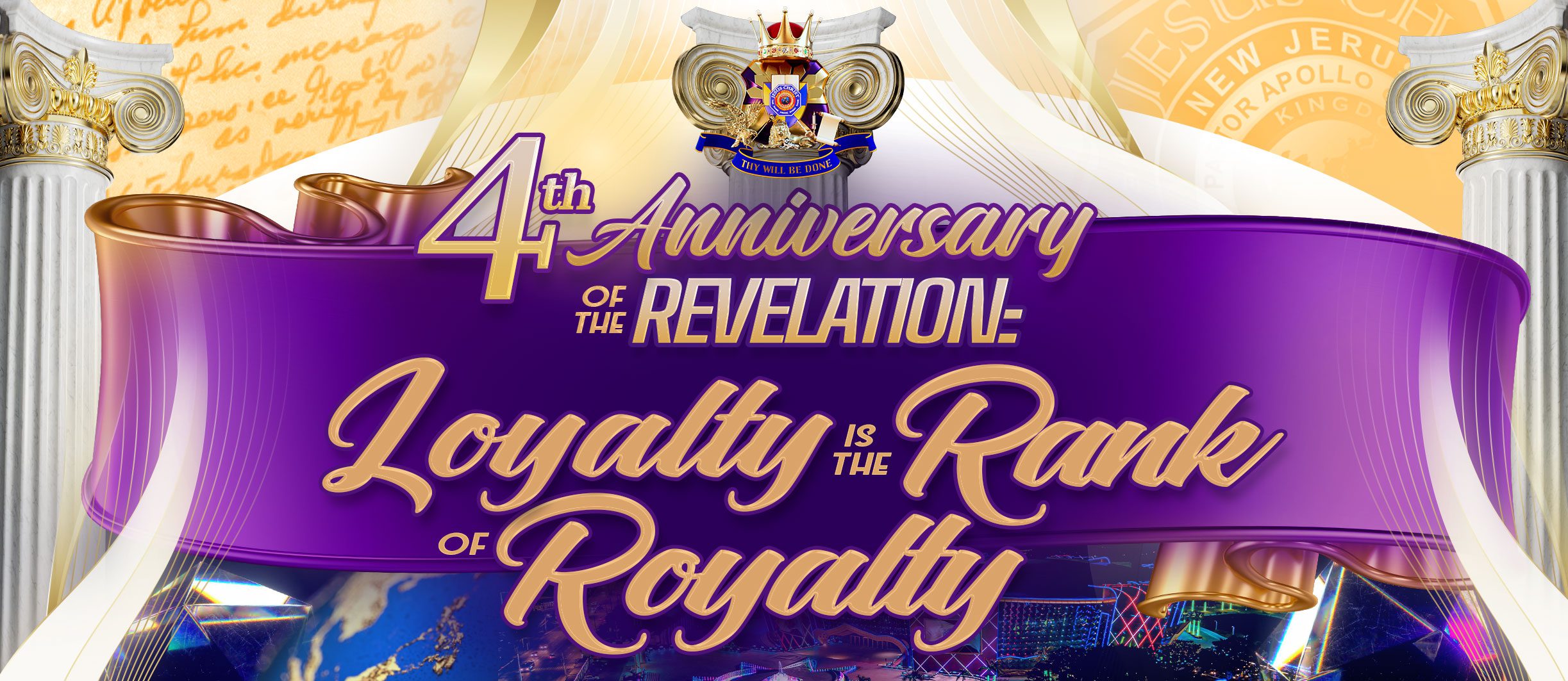 THE 4TH ANNIVERSARY OF THE REVELATION LOYALTY IS THE RANK OF ROYALTY wide